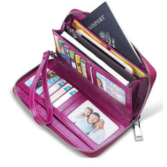 Women's Long Zipper Wallet Coin Purse Large Capacity