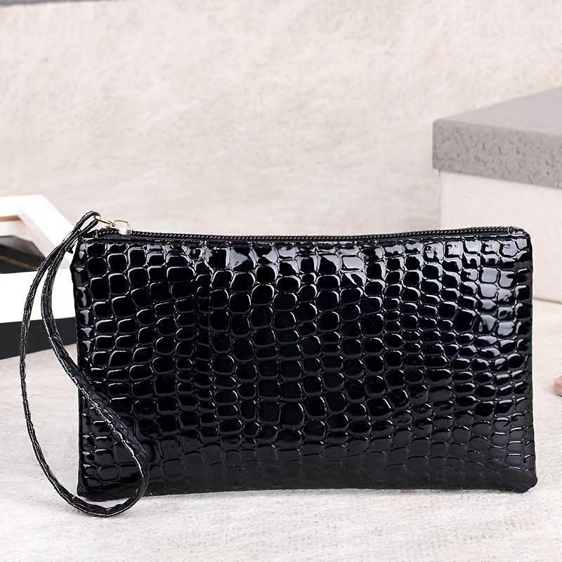 Crocodile Pattern Coin Purse Clutch Wallet Zipper Bag