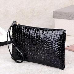 Crocodile Pattern Coin Purse Clutch Wallet Zipper Bag