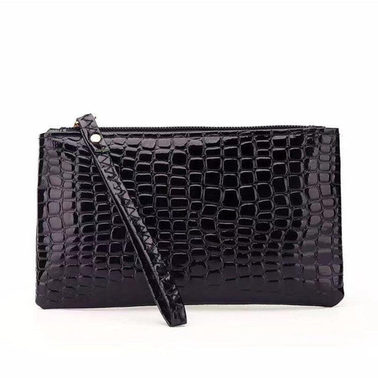 Crocodile Pattern Coin Purse Clutch Wallet Zipper Bag