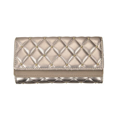Women's Trifold Quilted Wallet Long Coin Purse Classy Clutch Handbag