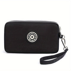 Women's Nylon Clutch Coin Purse Phone Bag with Wristlet