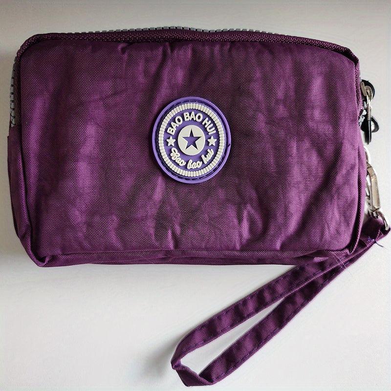 Women's Nylon Clutch Coin Purse Phone Bag with Wristlet