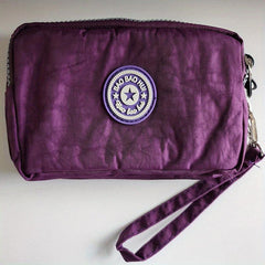 Women's Nylon Clutch Coin Purse Phone Bag with Wristlet