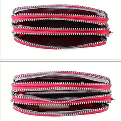 Women's Nylon Clutch Coin Purse Phone Bag with Wristlet