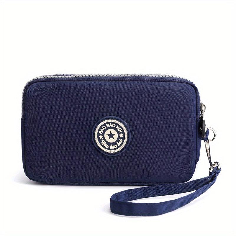 Women's Nylon Clutch Coin Purse Phone Bag with Wristlet