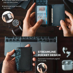 Automatic Pop Up Women's Wallet RFID Clutch Purse