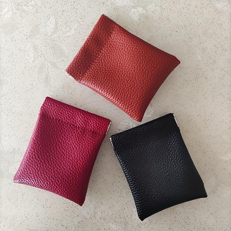 Mini Minimalist Coin Purse Solid Clutch Earphone Bag Portable Storage Pouch