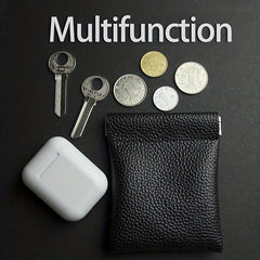 Mini Minimalist Coin Purse Solid Clutch Earphone Bag Portable Storage Pouch