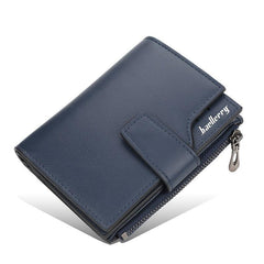 Women's Faux Leather Small Wallet with Card Slots & Zipper Pocket