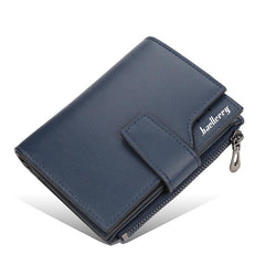 Women's Faux Leather Small Wallet with Card Slots & Zipper Pocket