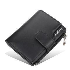 Women's Faux Leather Small Wallet with Card Slots & Zipper Pocket