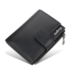 Women's Faux Leather Small Wallet with Card Slots & Zipper Pocket