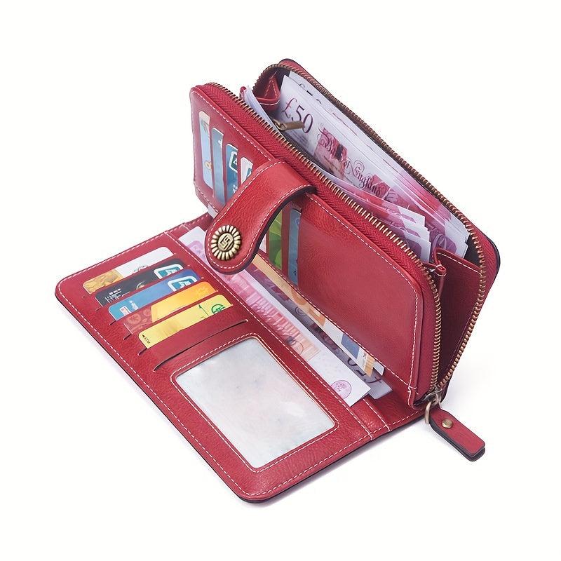Classic Retro Thickened Pu Leather Women's Wallet