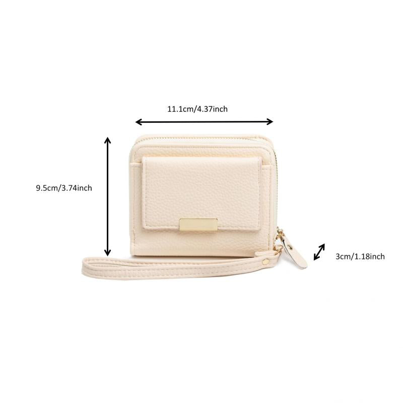 Minimalist Short Wallet Clutch Coin Purse with Wristband