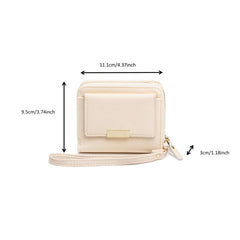 Minimalist Short Wallet Clutch Coin Purse with Wristband