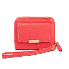 Minimalist Short Wallet Clutch Coin Purse with Wristband