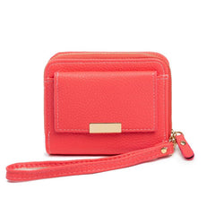 Minimalist Short Wallet Clutch Coin Purse with Wristband