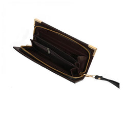 Solid Long Wallet Zipper Coin Purse Clutch Phone Pouch