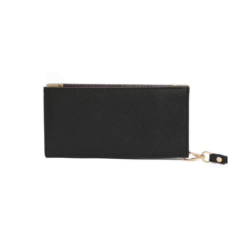 Solid Long Wallet Zipper Coin Purse Clutch Phone Pouch