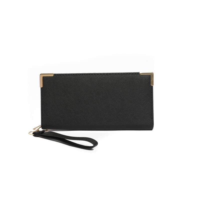 Solid Long Wallet Zipper Coin Purse Clutch Phone Pouch