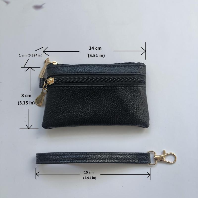 Minimalist Coin Purse Zipper Clutch Wallet Classic Storage Pouch