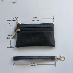 Minimalist Coin Purse Zipper Clutch Wallet Classic Storage Pouch
