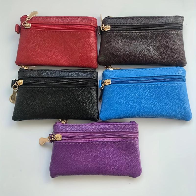 Minimalist Coin Purse Zipper Clutch Wallet Classic Storage Pouch