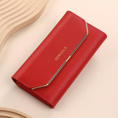 Trifold Buckle Long Wallet Large Capacity Cash Bag