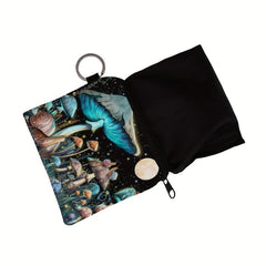 Cartoon Mushroom Pattern Coin Purse Fabric Storage Bag Women's Zipper Wallet