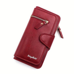 RFID Blocking Mini Long Wallet Trifold Card Slot Purse