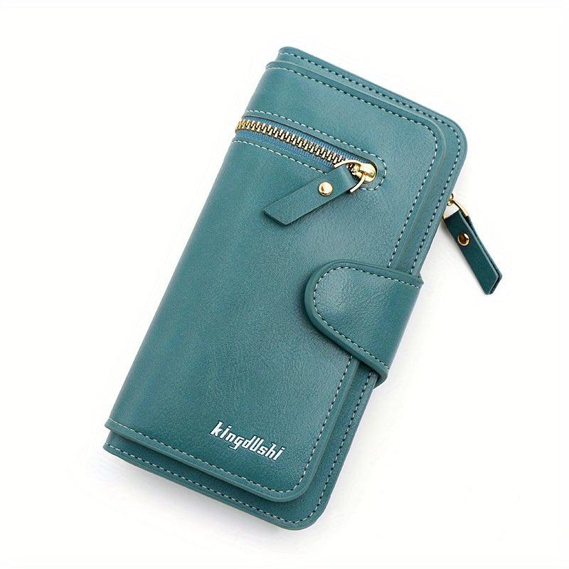 RFID Blocking Mini Long Wallet Trifold Card Slot Purse