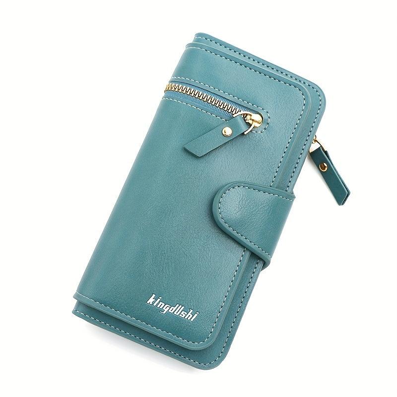 RFID Blocking Mini Long Wallet Trifold Card Slot Purse