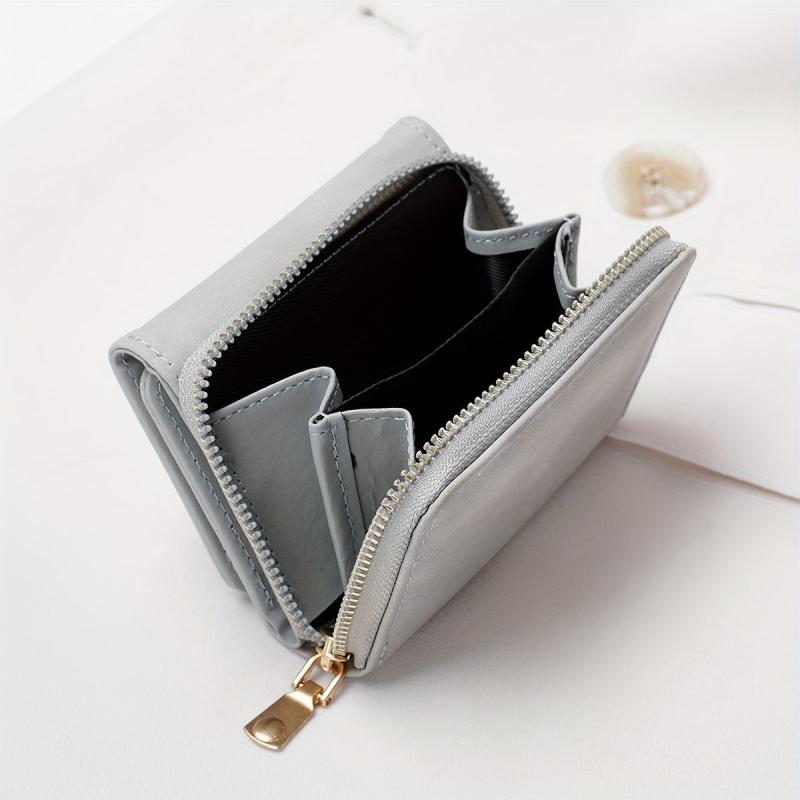 Minimalist Trifold Card Wallet Clutch Coin Purse