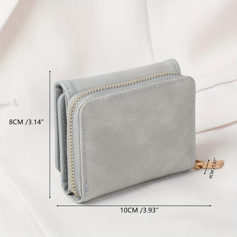 Minimalist Trifold Card Wallet Clutch Coin Purse