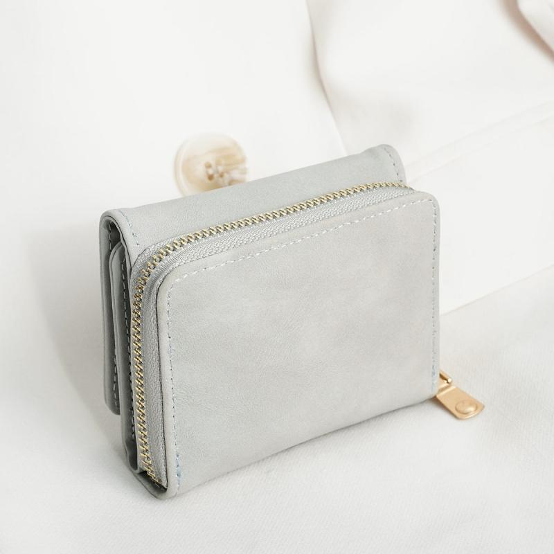 Minimalist Trifold Card Wallet Clutch Coin Purse