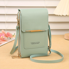 Vertical Wallet Touch Screen Mobile Phone Bag Zipper Around Purse