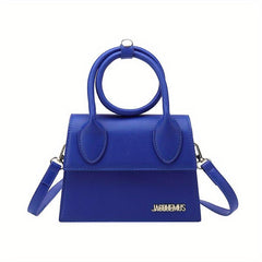 Women's Letter Square Crossbody Bag with Round Handle
