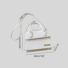 Women's Letter Square Crossbody Bag with Round Handle