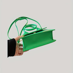 Women's Letter Square Crossbody Bag with Round Handle