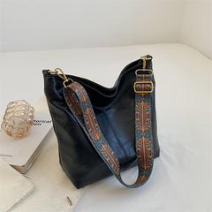 Vintage Geometric Crossbody Bag with Large Capacity Shoulder Strap
