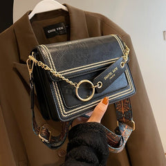 Square Crossbody Bag Small Flap Purse Women's Shoulder Bag