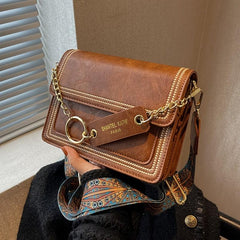 Square Crossbody Bag Small Flap Purse Women's Shoulder Bag