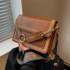 Square Crossbody Bag Small Flap Purse Women's Shoulder Bag