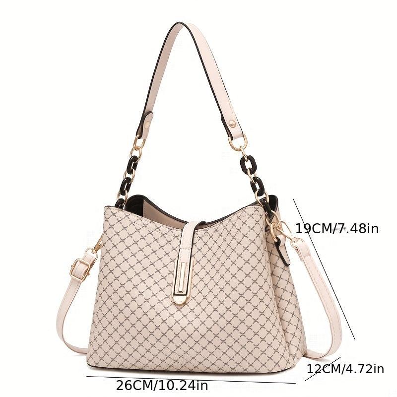 Vintage Pattern Bucket Bag All Match Shoulder Bag