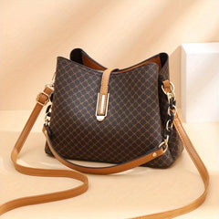 Vintage Pattern Bucket Bag All Match Shoulder Bag