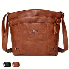Multi-Pocket Crossbody Bag Soft Textured Shoulder Bag