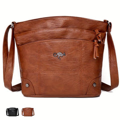 Multi-Pocket Crossbody Bag Soft Textured Shoulder Bag