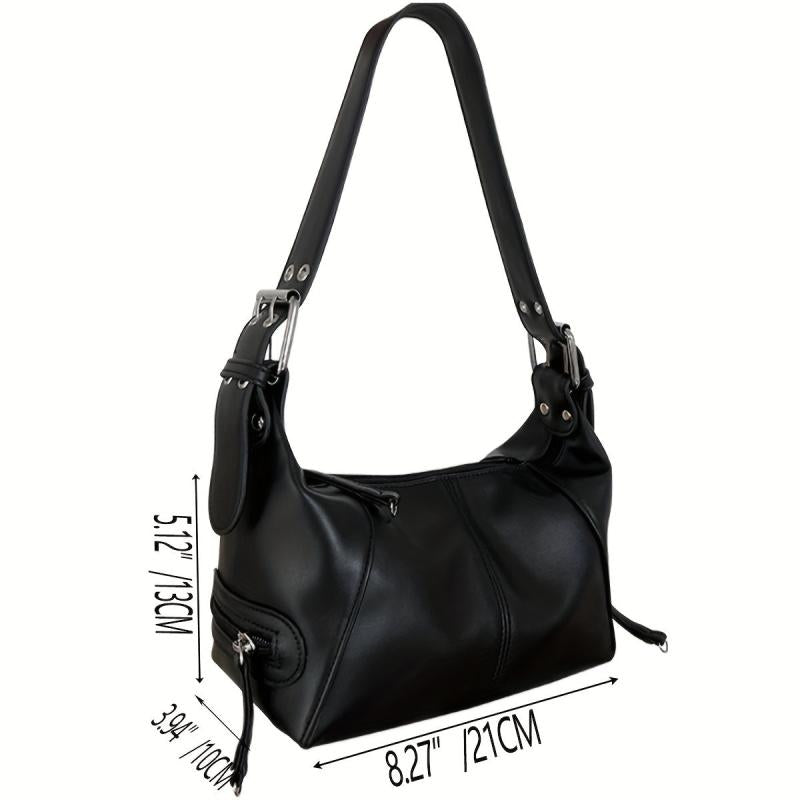 Minimalist Shoulder Bag Solid Underarm Bag Women's Y2K Bag
