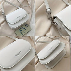 Letter Graphic Saddle Bag Crossbody Purse for Women